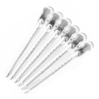 FOX Klipsy fryzjerskie metalowe srebrne 6 sztuk