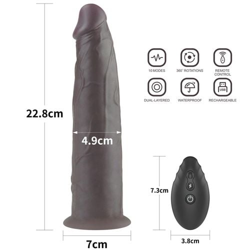 9.0'' dual layered platinum silicone rotator na Arena.pl