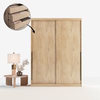 Szafa przesuwna ADAPTE Box 160 / 215 z szufladami + półki i drążek - Dąb