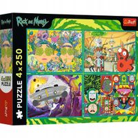 Puzzle4X250 Zakręcony Świat Ricka I Morty'ego13338