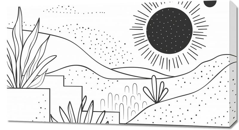 Obraz 90x50cm Linearny Pejzaż zdjęcie 1