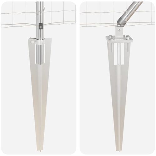 Ogrodzenie z słupkami Srebrny 0.8 x 10 m Stal na Arena.pl