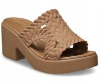 Damskie Klapki Koturn Crocs Brooklyn Woven Heel 209979 Slide 38-39