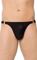 stringi satynowe z rozpięciami softline 4432 czarne m