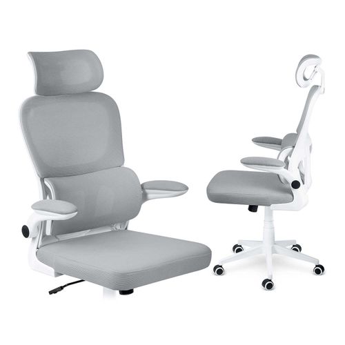 Fotel biurowy z mikrosiatki Sofotel Formax szary na Arena.pl