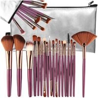 zestaw 18 pędzli do makijażu + kosmetyczka