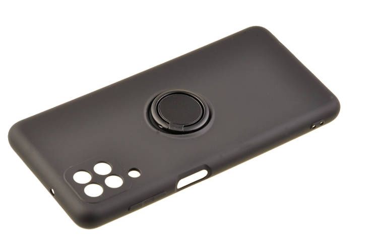 Etui Silicone Ring do Samsung Galaxy A12 czarny zdjęcie 4