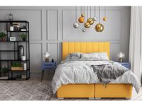 Łóżko kontynentalne SALIMA 140x200 zielone velvet z pojemnikiem