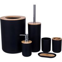 ZESTAW ŁAZIENKOWY 6 ELEMENTÓW AKCESORIA DO WC KOSZ DOZOWNIK KOMPLET