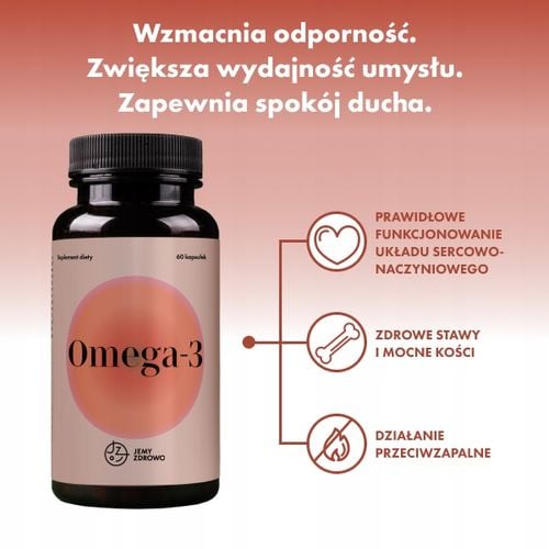 Jemy zdrowo Omega 3 1000mg (+witamina E) 60 kapsułek na Arena.pl