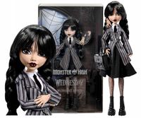 LALKA MONSTER HIGH WEDNESDAY W SZKOLNYM MUNDURKU lalka kolekcjonerska