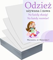 Ulotki A6 reklamowe firmowe 100szt różne wzory ODZIEŻ UŻYWANA
