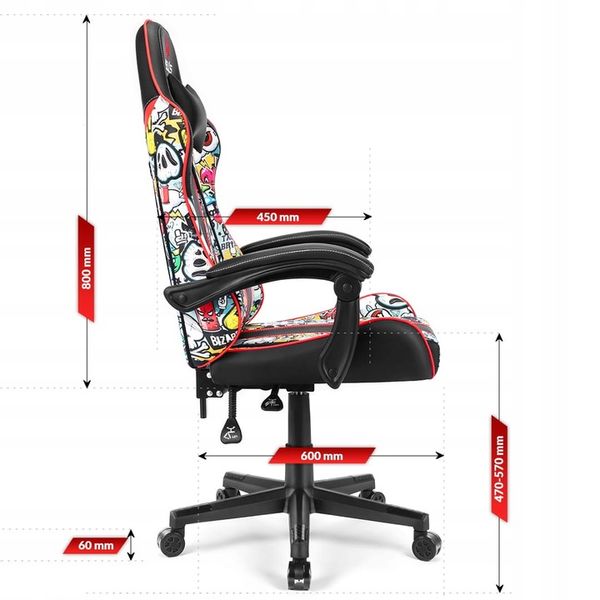 FOTEL GAMINGOWY DLA GRACZA BIUROWY HELL'S zdjęcie 12