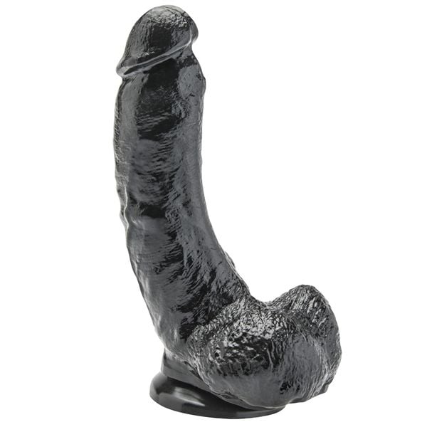Duże Dildo Get Real Black 8'' zdjęcie 4
