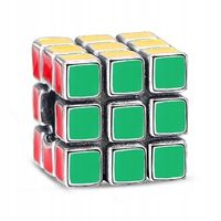 Zawieszka SREBRO 925 Charms Koralik Kostka Rubika