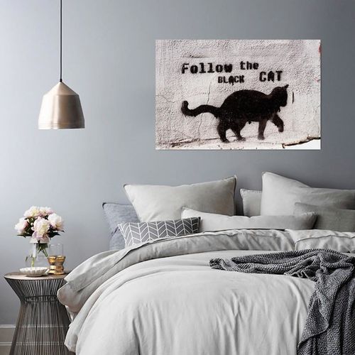 Obraz na płótnie - Canvas, Black cat 70x50 na Arena.pl