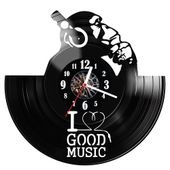 Zegar ścienny z płyty winylowej I love good music 552.14