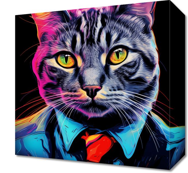 Obraz 30x30cm Kolorowy Bizneskot zdjęcie 1