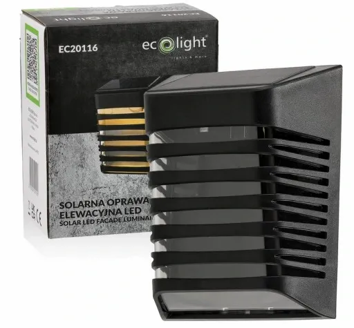 OPRAWA ELEWACYJNA SOLARNA LED SOE-2 CZARNA 4000K EC20116 ECO LIGHT zdjęcie 7