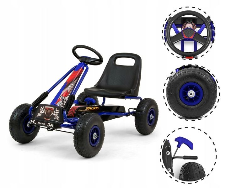 Gokart na pedały Milly Mally Thor Blue zdjęcie 10