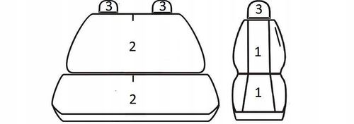 Pokrowce na fotele BUS 2+1 do DUCATO SCUDO JUMPER BOXER JUMPY EXPERT na Arena.pl