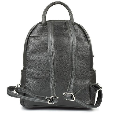 Skórzany plecak A4 duży pojemny do szkoły Włoski kremowy P16 na Arena.pl