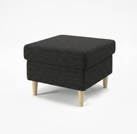 Podnóżek pufa w stylu skandynawskim do fotela uszak 50x50x40 czarny