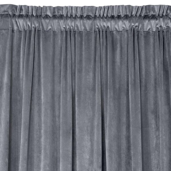 Zasłona gotowa na taśmie MELANIE 140x270 Eurofirany grafitowa zdjęcie 4