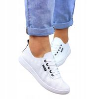 BIAŁE AŻUROWE TENISÓWKI TRAMPKI BUTY FASHIOn 9