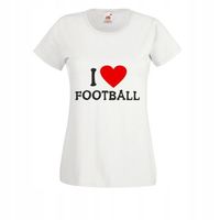 damska Koszulka kibica T-SHIRT I LOVE FOOTBALL