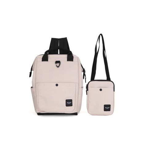 pojemny plecak a4 z saszetką w miętowym kolorze - himawari na Arena.pl