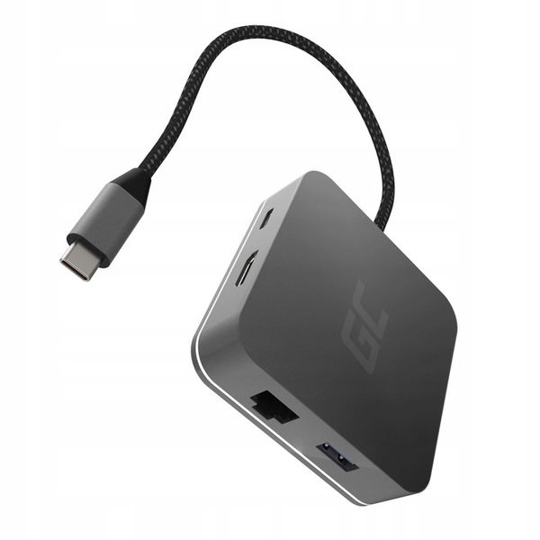 HUB USB-C ADAPTER USB 6W1 3x USB 3.0 USB C ETHERNET HDMI 4K DO MACBOOK PRO zdjęcie 9