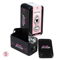 plug analny, korek metalowy z kryształkiem. stymulacja odbytu. pudełko