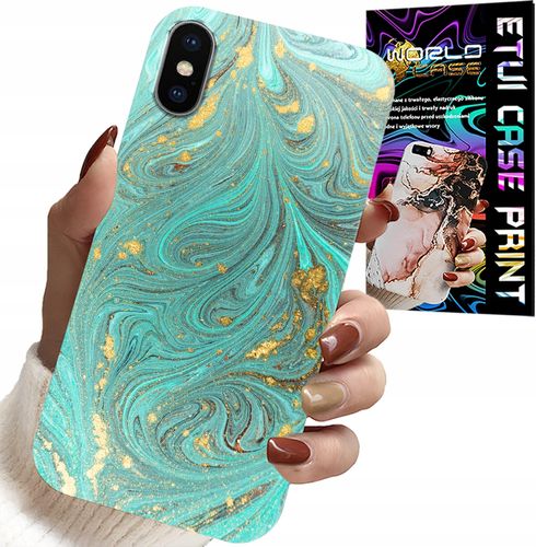 ETUI DO IPHONE XS MAX - MARMURKOWE WZORY + SZKŁO HARTOWANE na Arena.pl