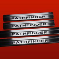 Listwa progowa NISSAN PATHFINDER MK3 R51 Stal nierdzewna 304 mat z czarnymi