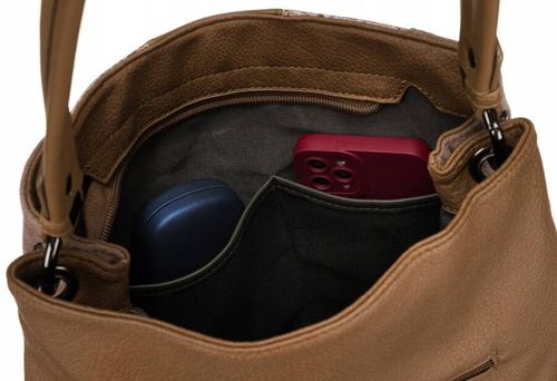 torebka damska ze skóry ekologicznej z wężowym wzorem - david jones na Arena.pl