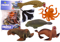 Zestaw Figurek Zwierząt Morskich Mors Foka Ośmiornica 6Szt