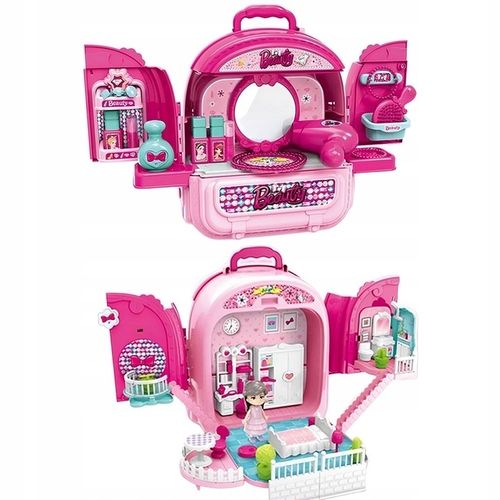 Toaletka w plecaku lalka DOMKU salon dla dzieci 3w1 dla 3 4 5 6 7 latki na Arena.pl