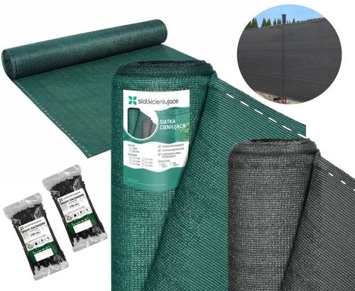 SIATKA CIENIUJĄCA 62% MATA OSŁONOWA MASKUJĄCA NA PŁOT OGRODZENIE 1,5x50m UV na Arena.pl