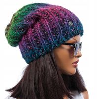 CZAPKA DAMSKA OMBRE CIENIOWANA BEANIE Klasyczna WYGODNA KOLOROWA z