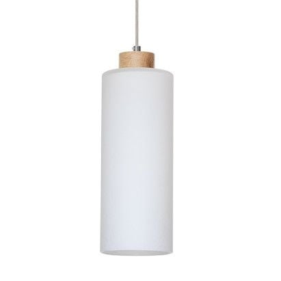 Loftowa lampa wisząca ZEFIR 113860174 zwis szklany przezroczysty drewno zdjęcie 1