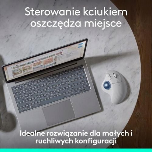 Myszka Logitech M575 S Ergo biała na Arena.pl