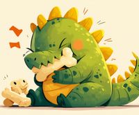 Plakat 60x50cm Uroczy Dinozaur