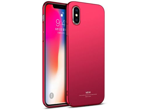 Etui MSVII Thin Case do Apple iPhone X Xs Czerwone + Szkło na Arena.pl