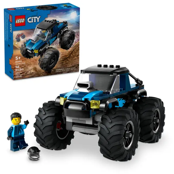 LEGO City Niebieski Monster Truck 60402 – Ekscytująca jazda i akrobacje! zdjęcie 1