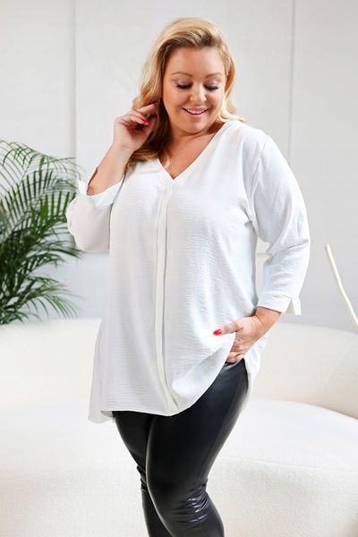 Biała TUNIKA damska DUŻE ROZMIARY 8XL zdjęcie 3