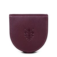 ALBATROSS portfel skórzany podkówka na bilon M018 bordowy