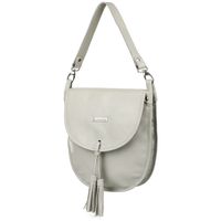 Szara Beltimore  Torebka Damska Skóra Naturalna Pasek Dopinany N16