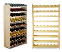 Emaga Drewniany regał na wino - RW31 /na 63 butelki/ Naturalny