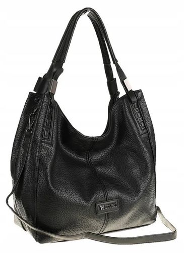 Torebka Damska listonoszka worek na ramię duża pojemna CWHS0581 Czarna na Arena.pl